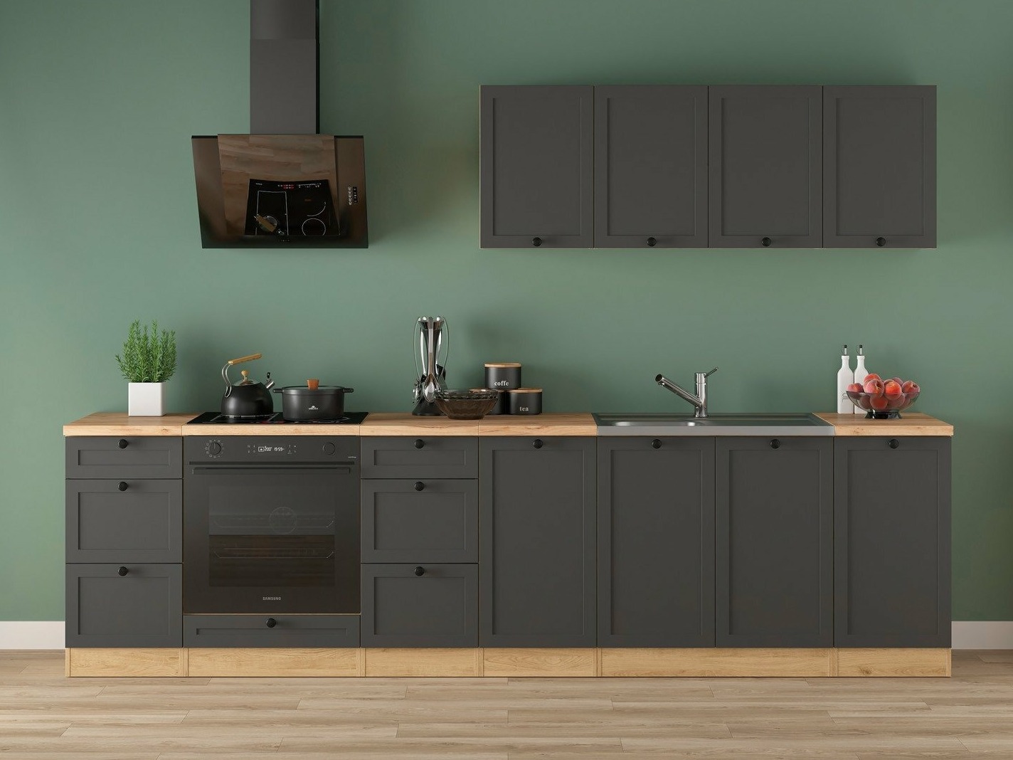 Virtuvės kolekcija Classic Grey Oak
