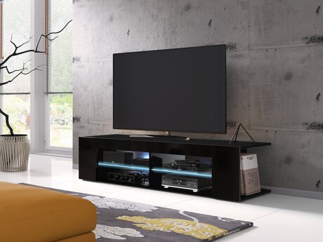 TV staliukas Nashville 112 (Juoda + Blizgi juoda)