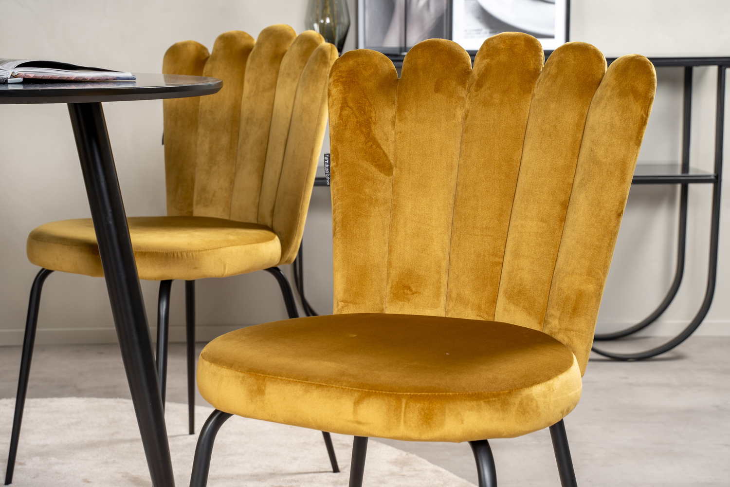 Valgomojo komplektas Dallas 1264 (Geltona + Juoda)