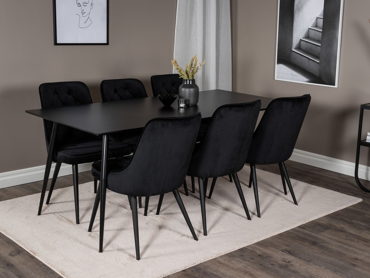 Valgomojo komplektas Dallas 1508 (Juoda)