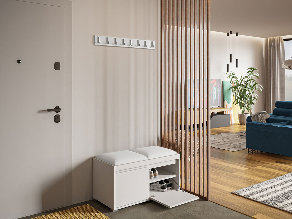Prieškambario komplektas Comfivo Pinus I (Balta + Soft 017)