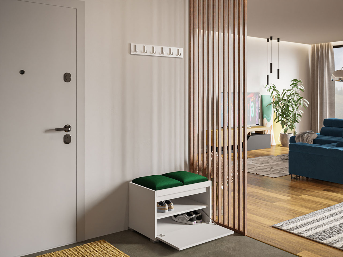 Prieškambario komplektas Comfivo Pinus VI (Balta + Manila 35)