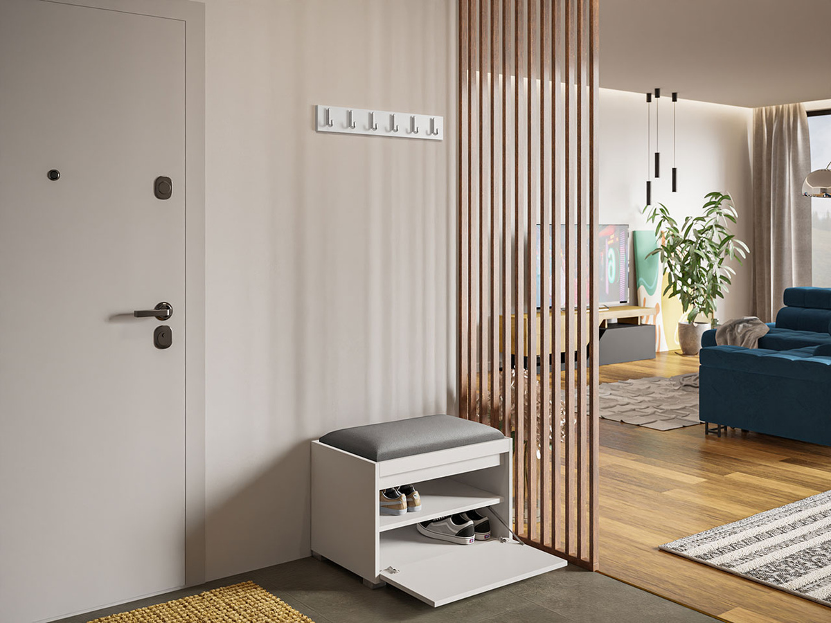 Prieškambario komplektas Comfivo Pinus VIII (Balta + Manila 16)