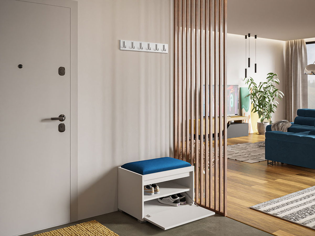 Prieškambario komplektas Comfivo Pinus VIII (Balta + Manila 26)