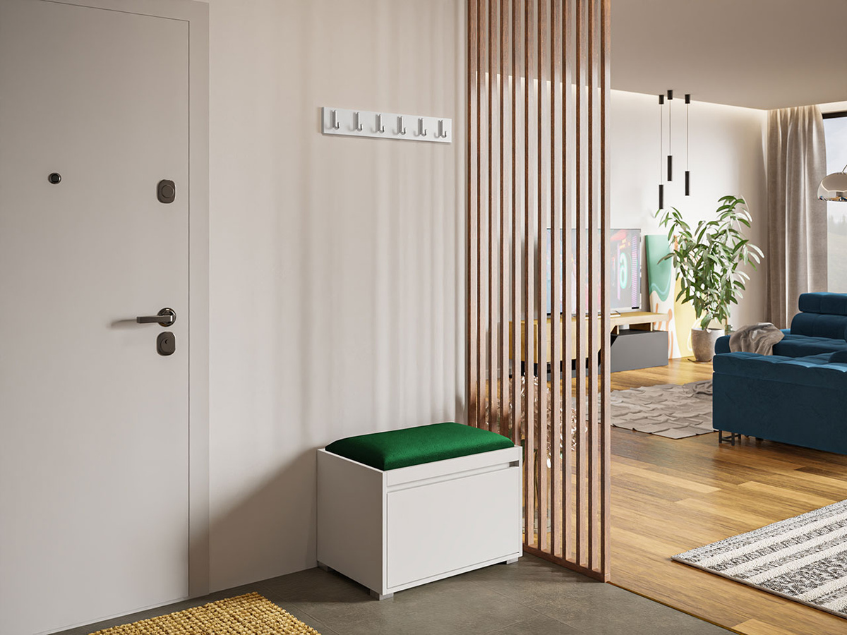 Prieškambario komplektas Comfivo Pinus VIII (Balta + Manila 35)