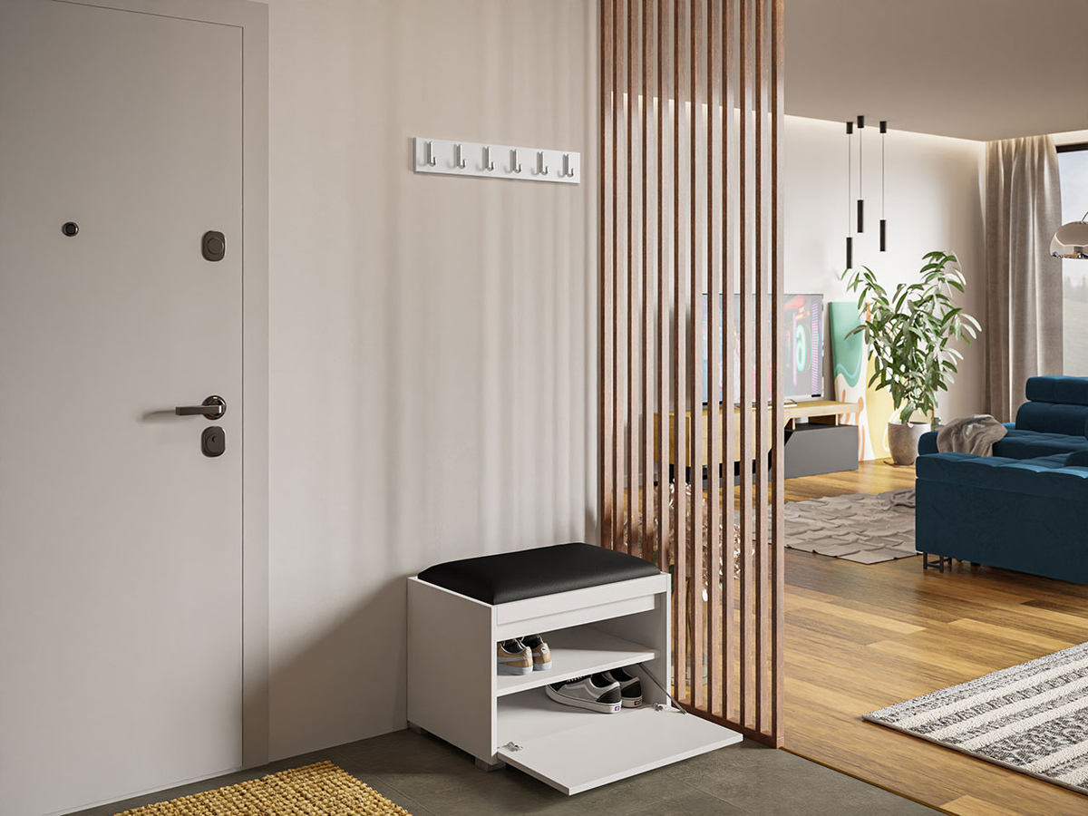 Prieškambario komplektas Comfivo Pinus VIII (Balta + Soft 011)