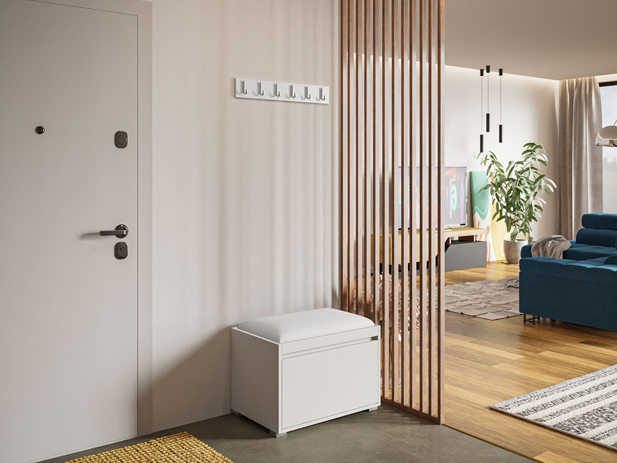 Prieškambario komplektas Comfivo Pinus VIII (Balta + Soft 017)