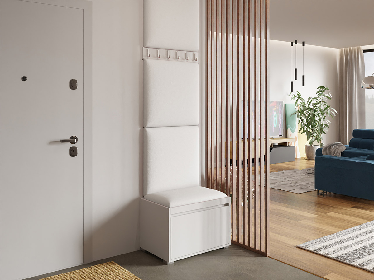 Prieškambario komplektas Comfivo Pinus IX (Balta + Soft 017)
