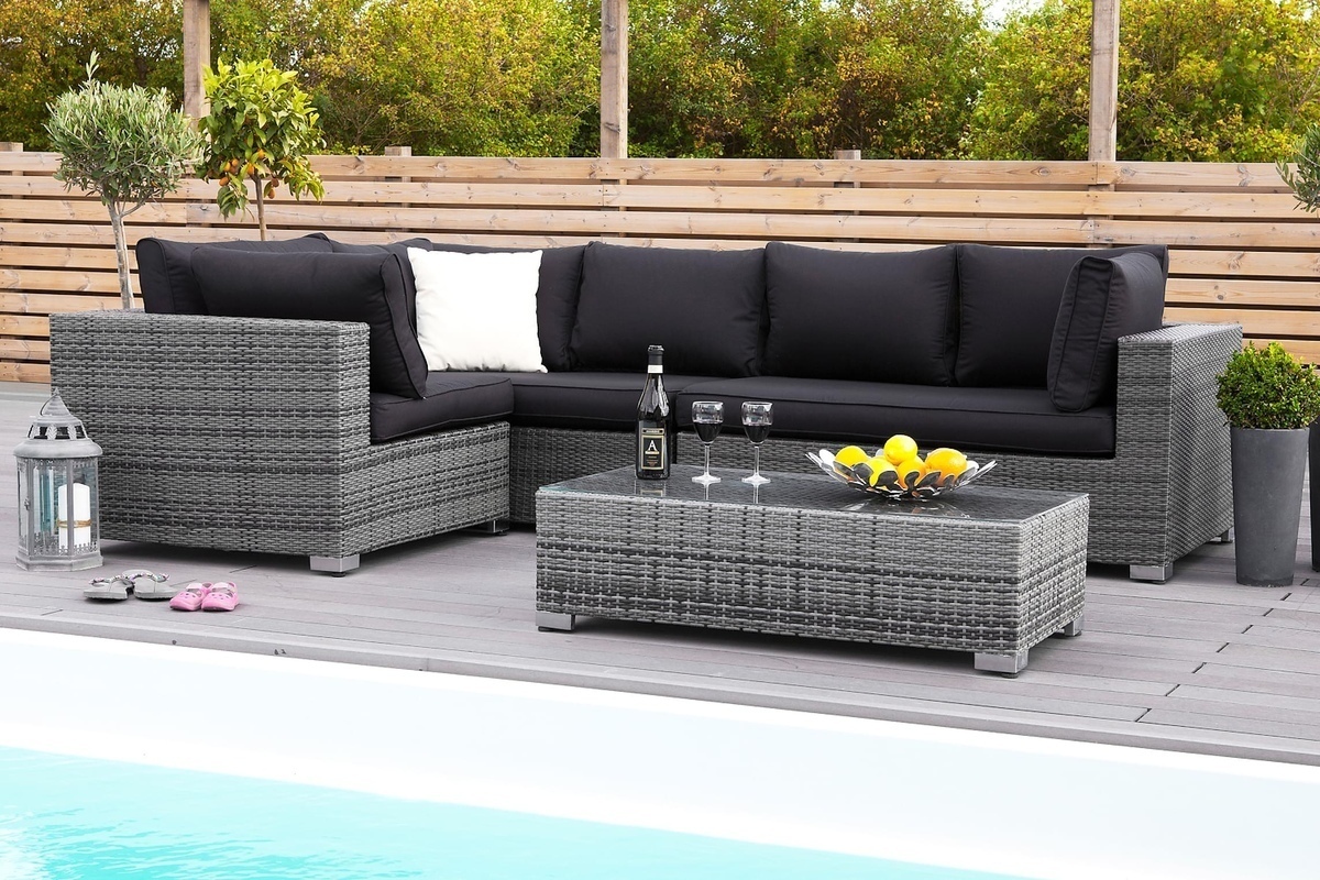 Lauko baldų komplektas Comfort Garden 1238 (Juoda)
