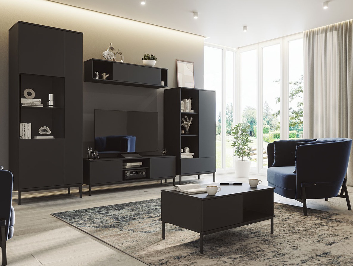 Žurnalinis staliukas Lomsore 102 (Juoda)