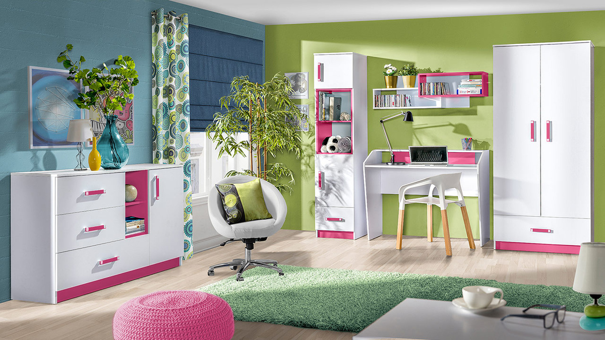 Pakabinama lentyna Sorviru 105 (Balta + Rožinė)