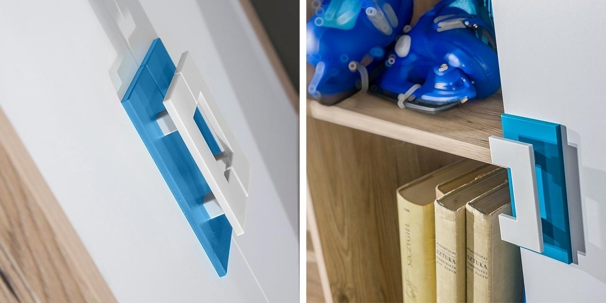 Spinta Balvire 104 (Šviesus ąžuolas + Balta + Rožinė)