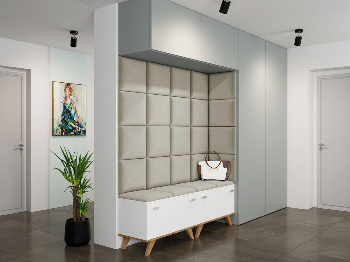 Minkšta sienos plokštė Comfivo Ovis II (Manila 02) (30x30)