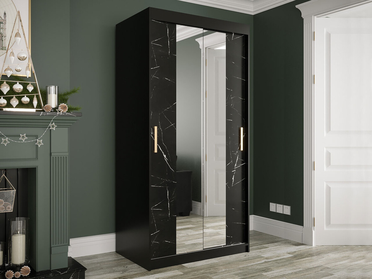 Spinta Hartford 252 (Matinė juoda + Juodas marmuras)