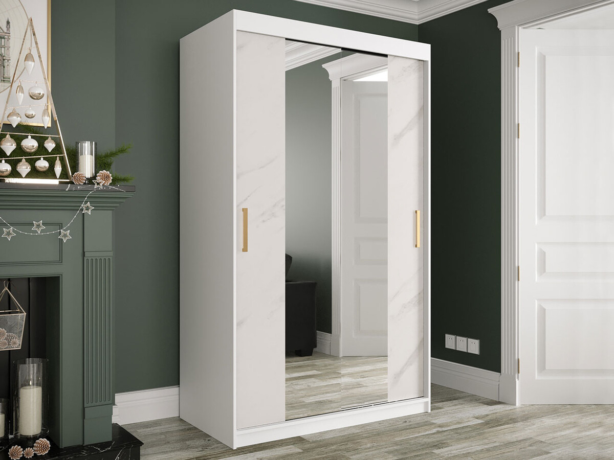 Spinta Hartford 253 (Matinė balta + Baltas marmuras)