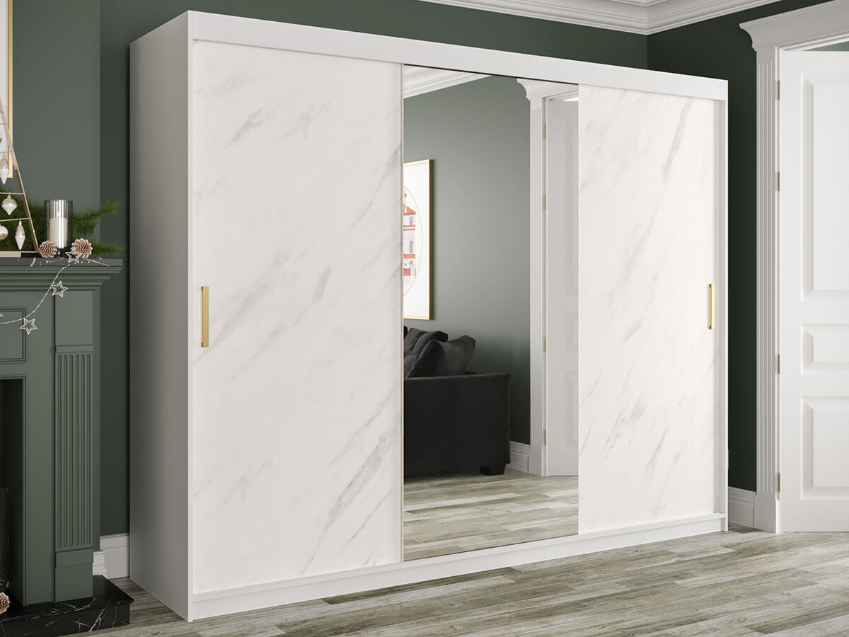 Spinta Hartford 257 (Matinė balta + Baltas marmuras)