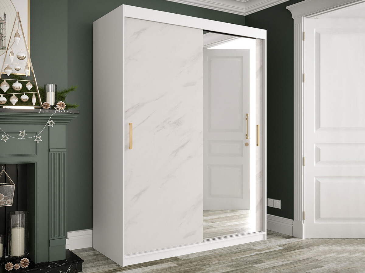 Spinta Hartford 260 (Matinė balta + Baltas marmuras)