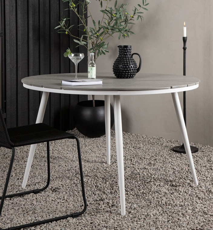 Lauko stalas Dallas 2467 (Pilka + Balta)