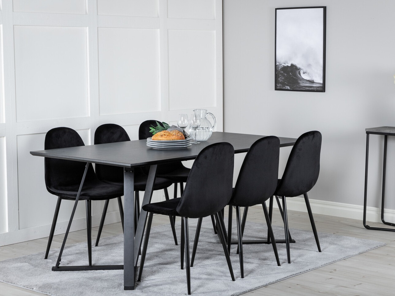 Valgomojo komplektas Dallas 2476 (Juoda)