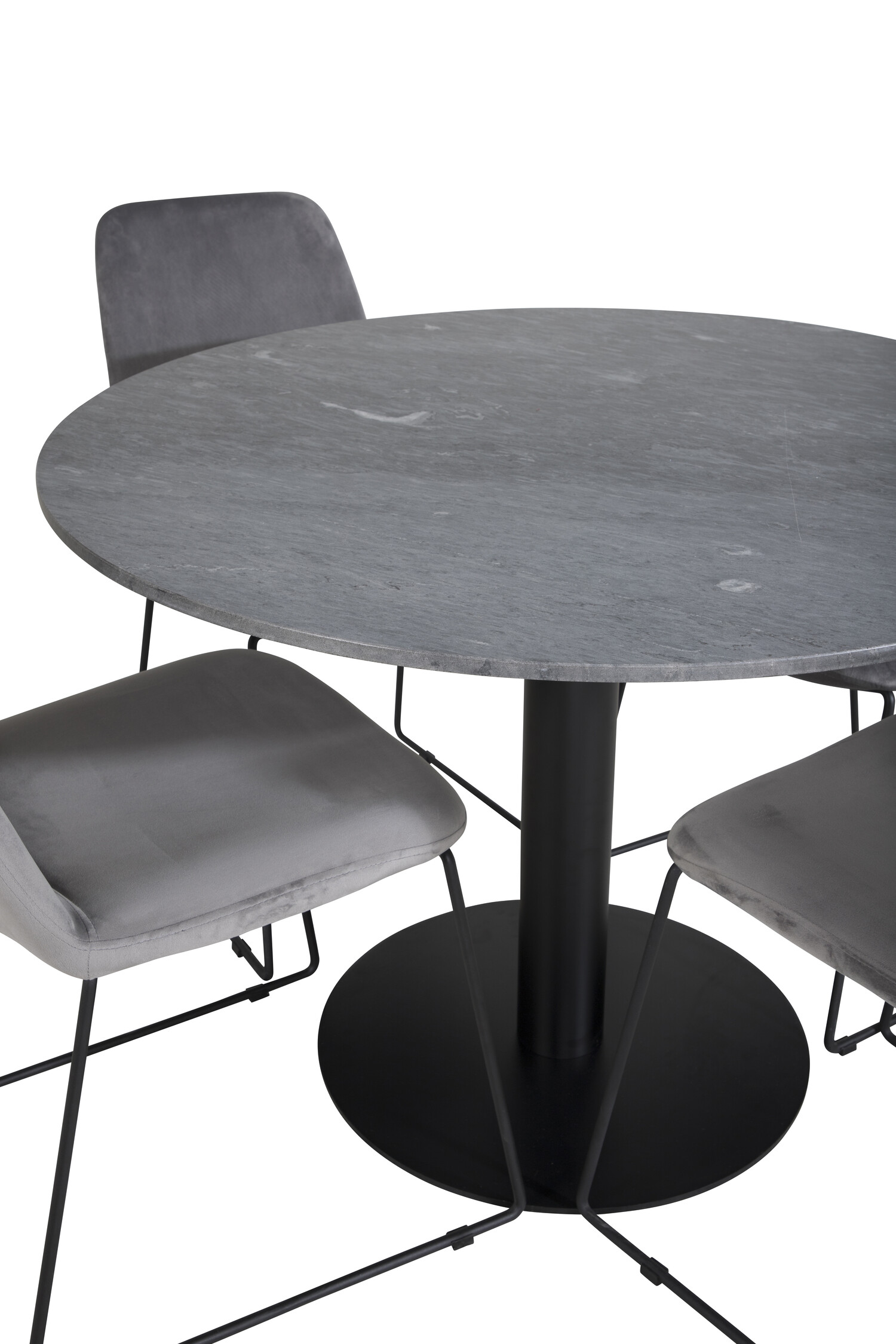 Valgomojo komplektas Dallas 2631 (Pilka + Juoda)