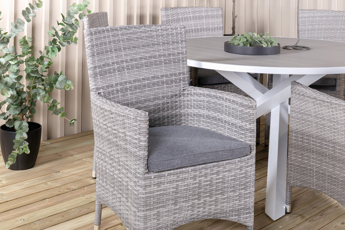 Stalo ir kėdžių komplektas Dallas 3018 (Pilka)