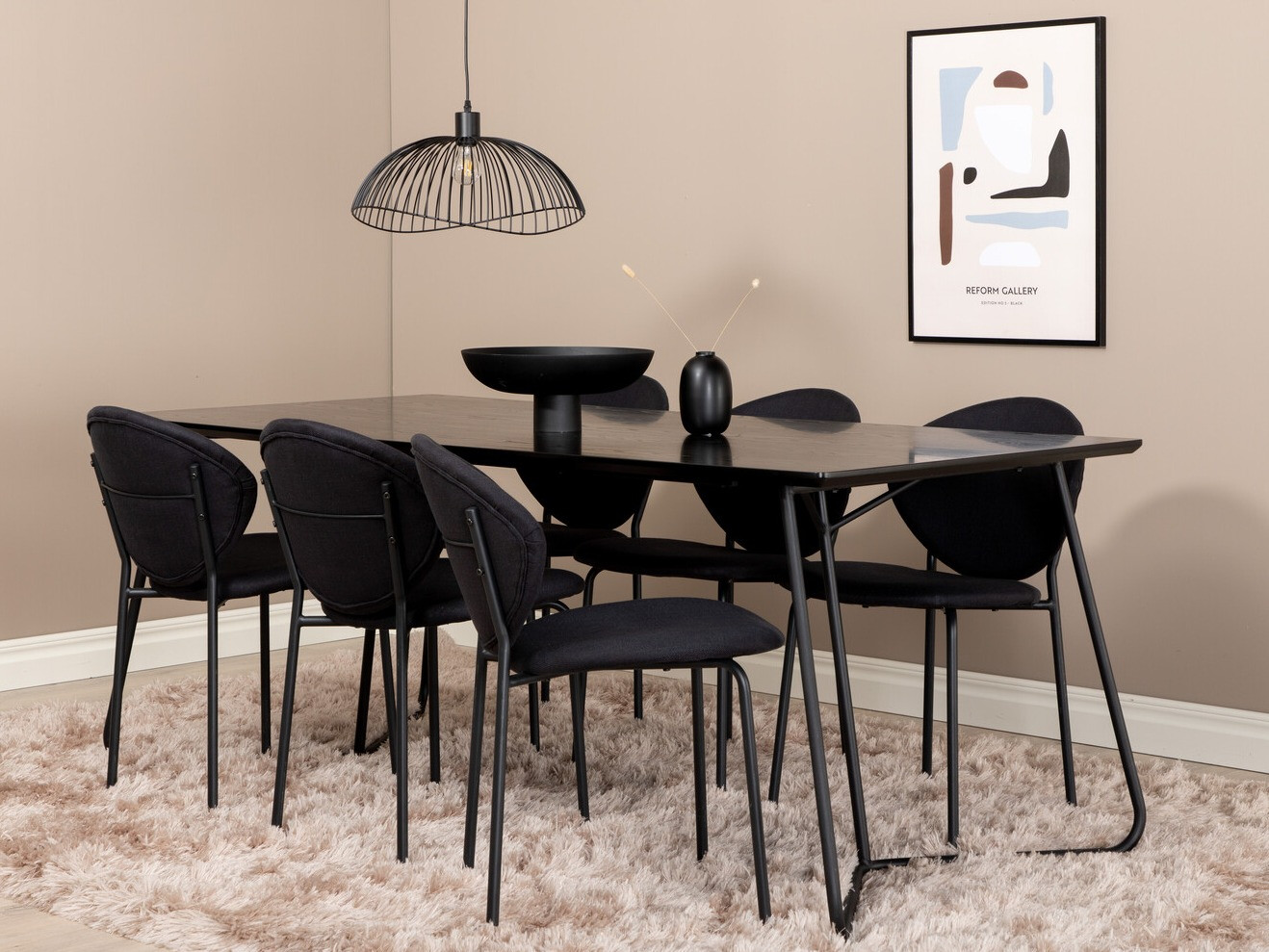 Valgomojo komplektas Dallas 3040 (Juoda)