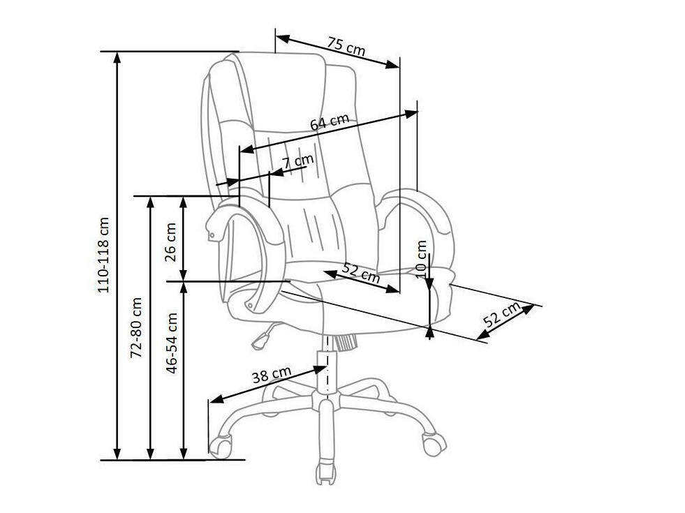 Biuro kėdė Houston 243 (Pilka)