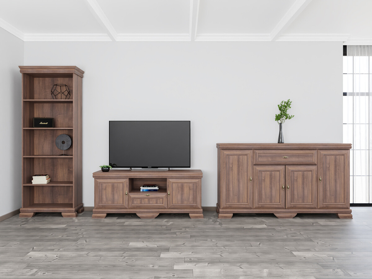 Svetainės komplektas Salmeru 106 (Samoa King Riešutas)