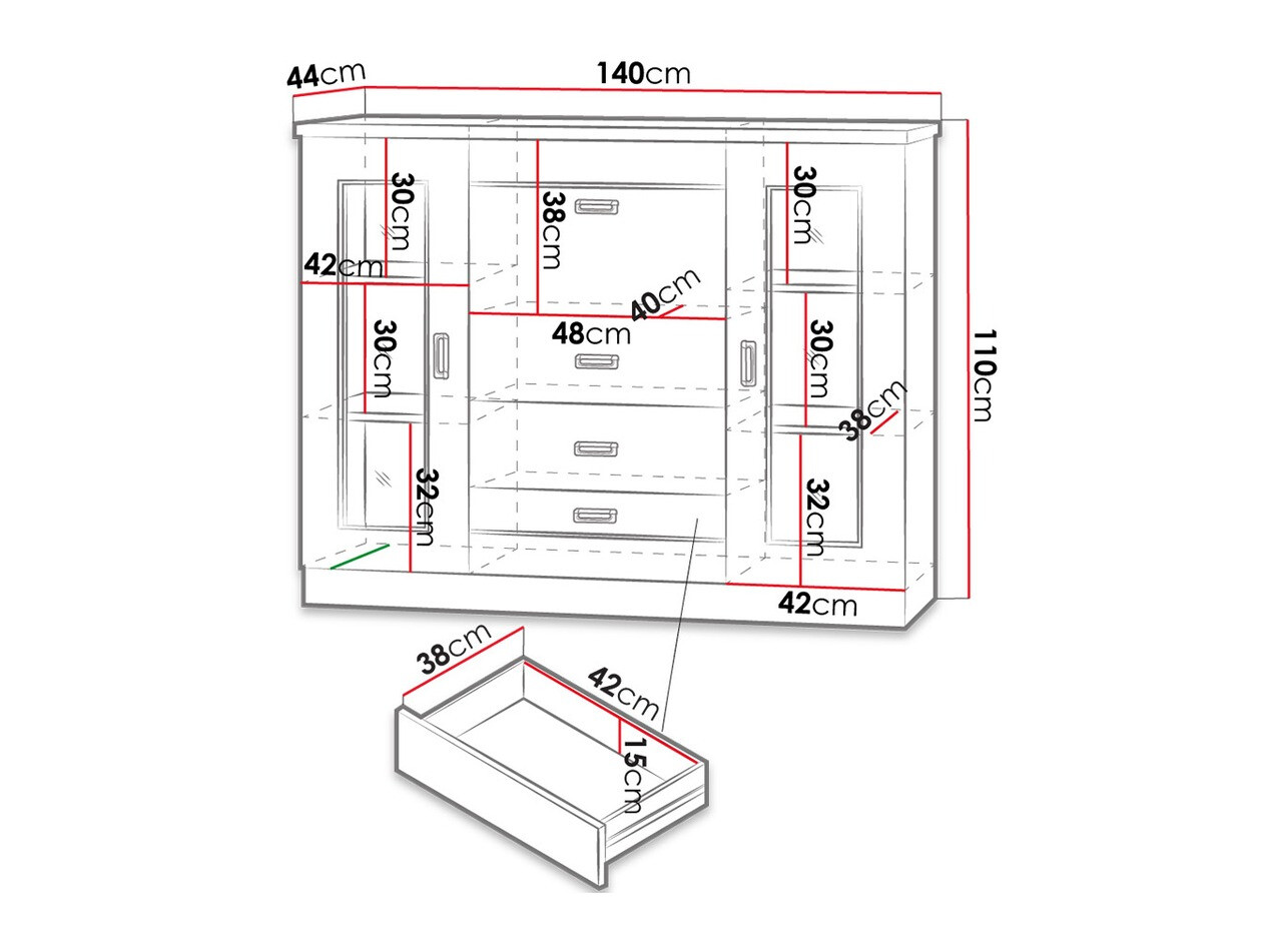 Komoda Lircava 111 (Sendintas ąžuolas)