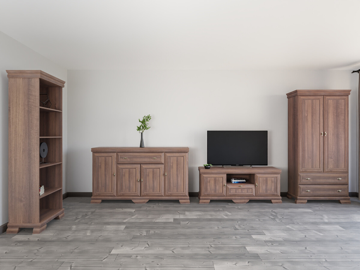 Svetainės komplektas Salmeru 111 (Samoa King Riešutas)