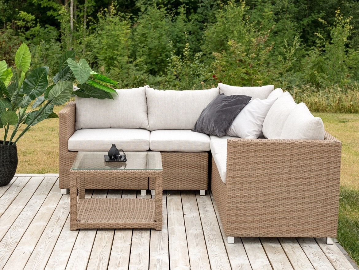 Lauko baldų komplektas Dallas 772 (Ruda + Balta)