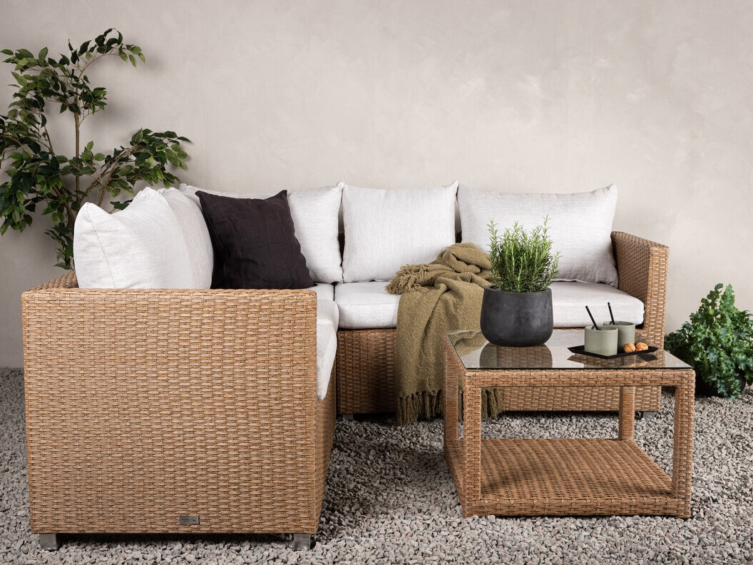 Lauko baldų komplektas Dallas 772 (Ruda + Balta)