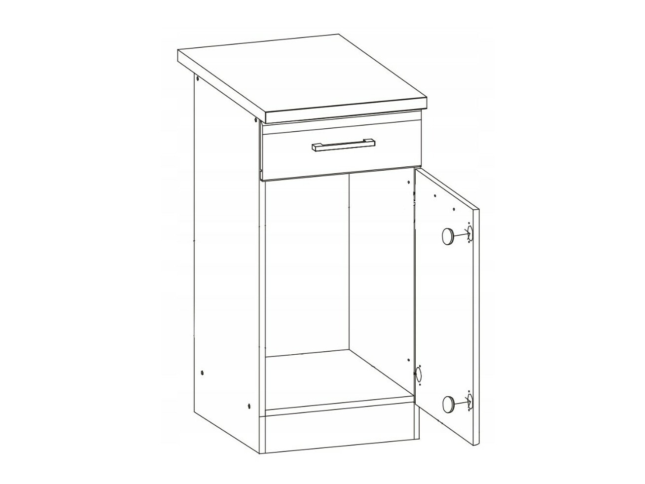 Modulinė spintelė su stalčiumi ir durelėmis Eli Light 101