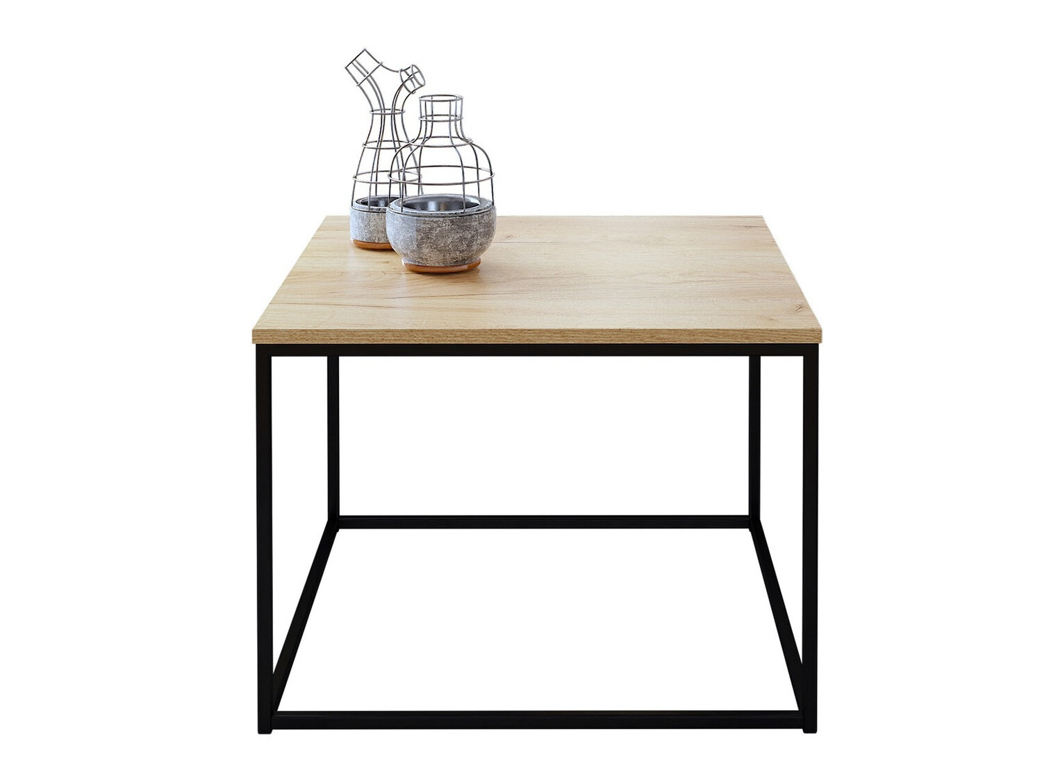 Žurnalinis staliukas Germantown 105 (Matinė juoda + Ąžuolas)