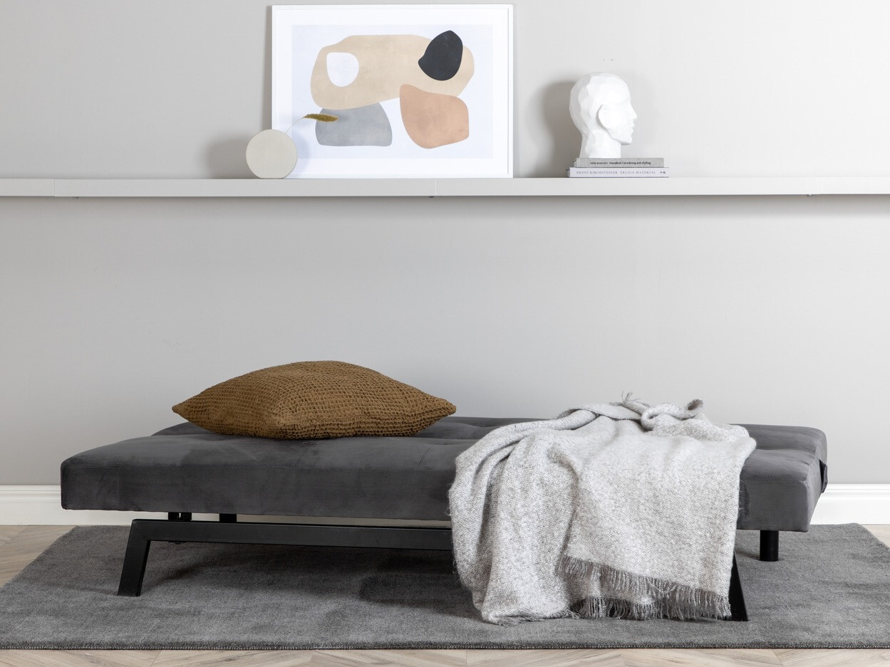 Sofa lova Dallas 1710 (Tamsi pilka + Juoda)