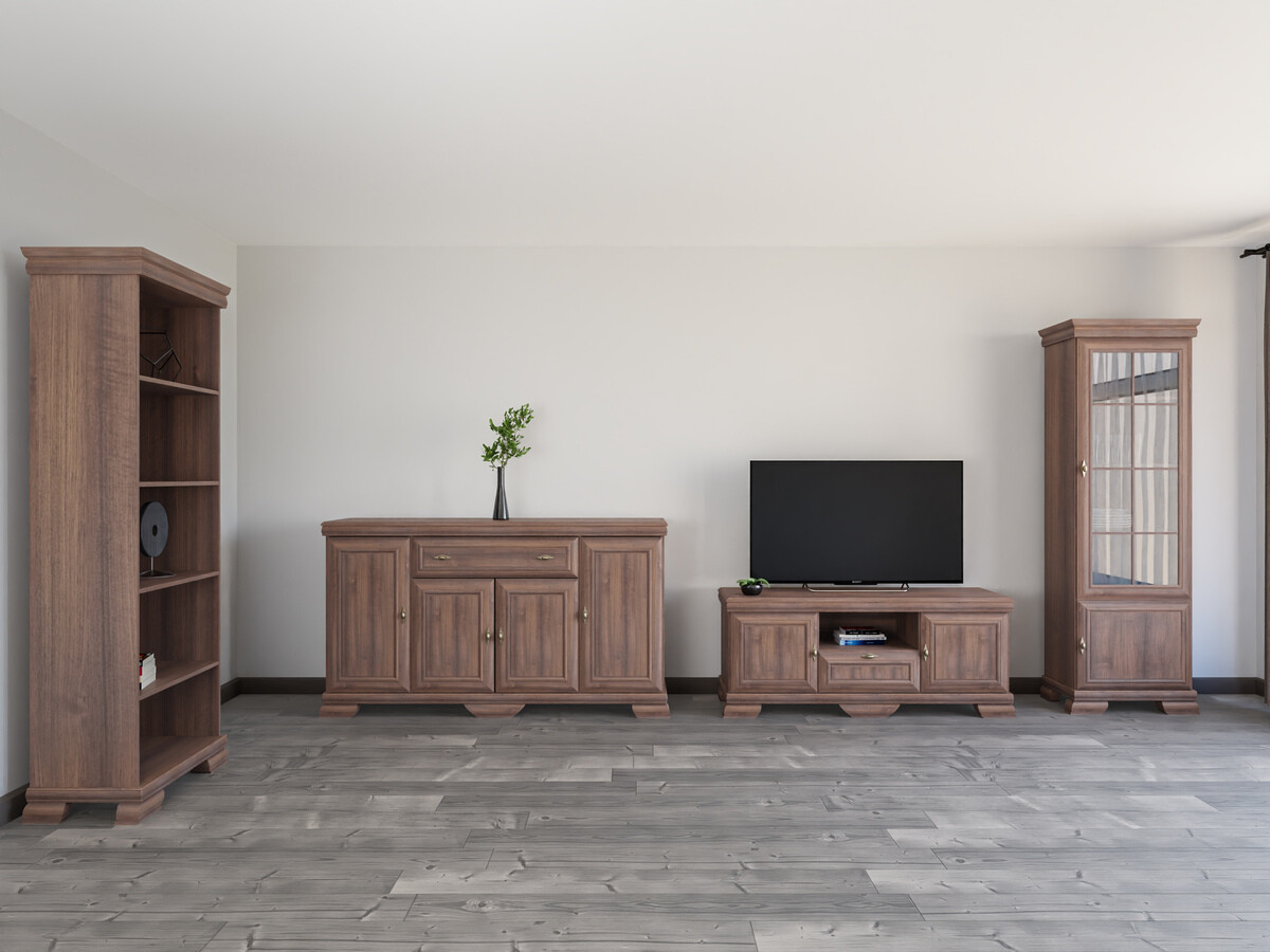 Svetainės komplektas Salmeru 113 (Samoa King Riešutas)