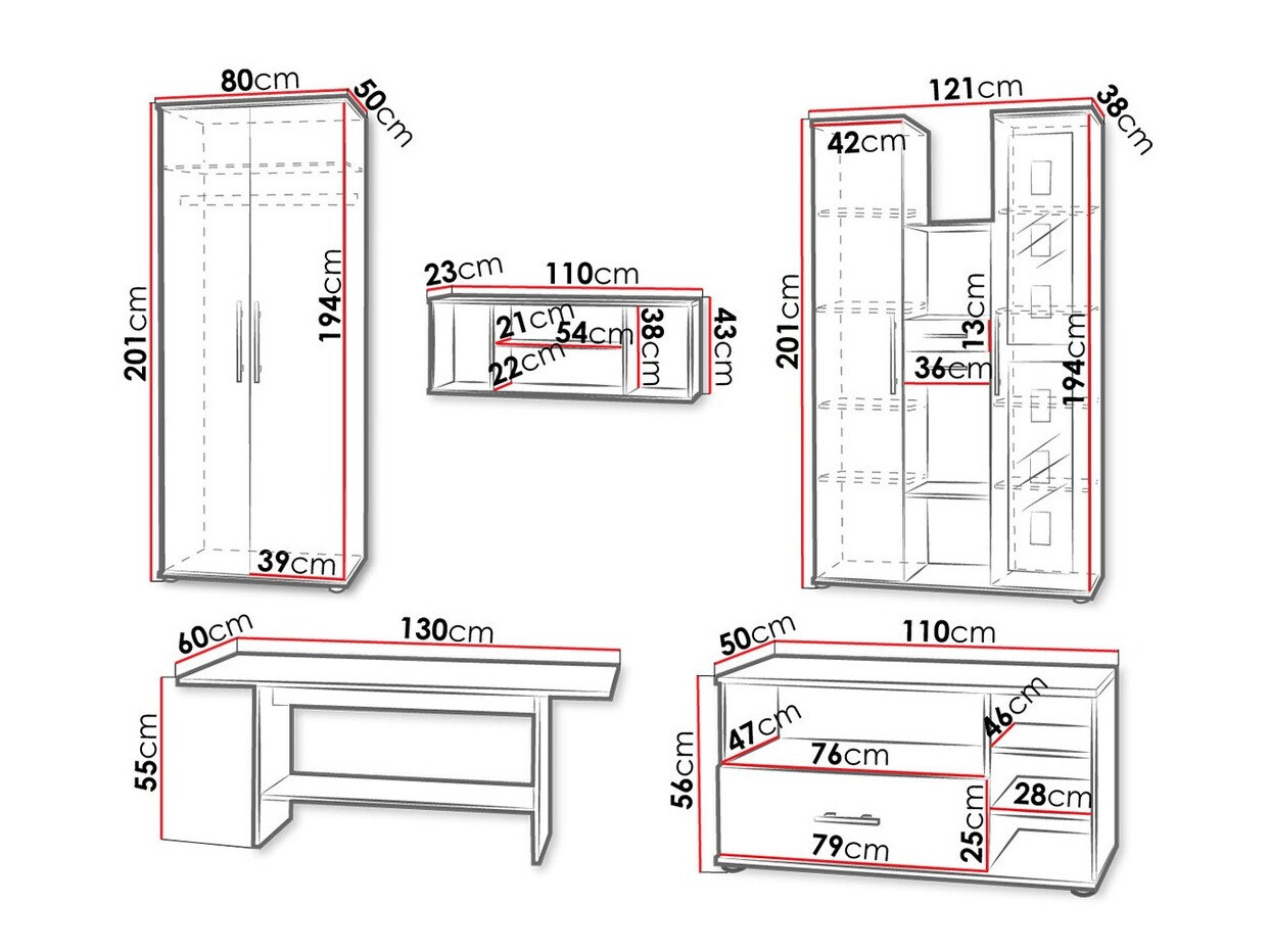 Svetainės komplektas Toledo A124