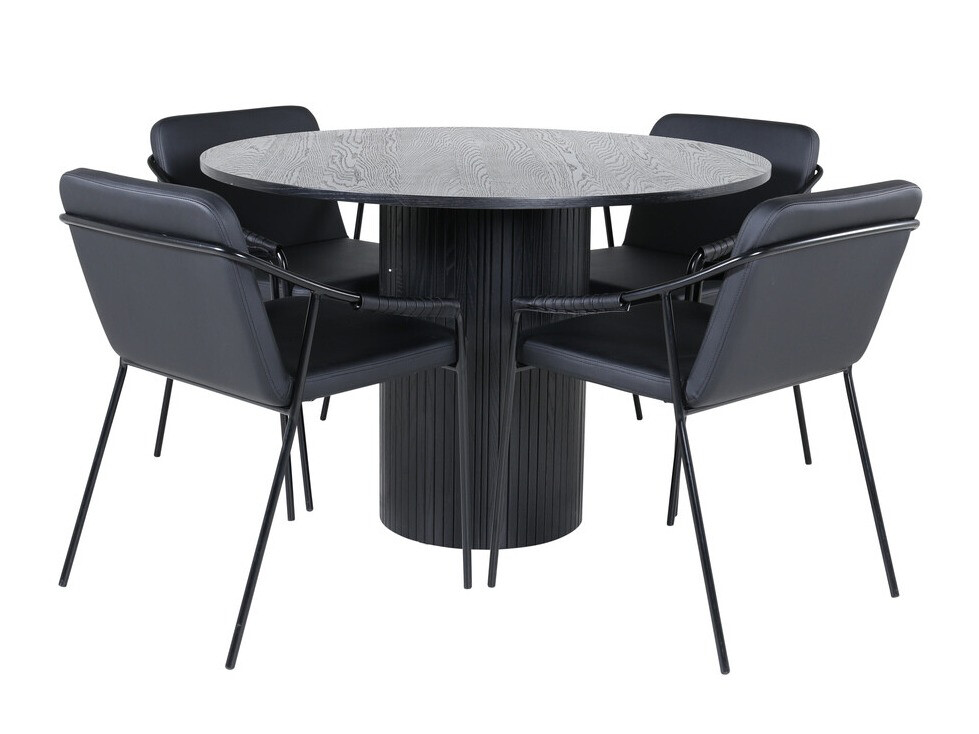 Valgomojo komplektas Dallas 3098 (Juoda)