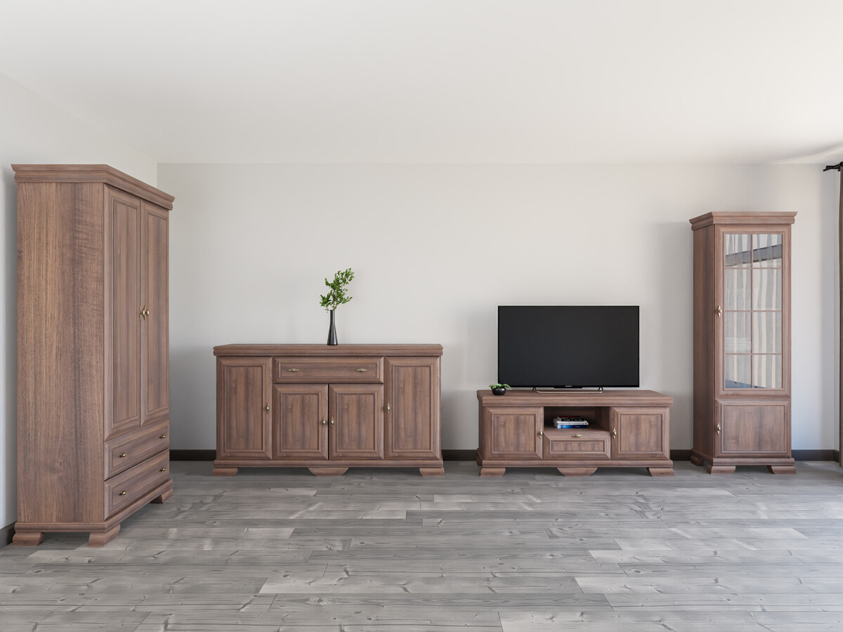 Svetainės komplektas Salmeru 116 (Samoa King Riešutas)