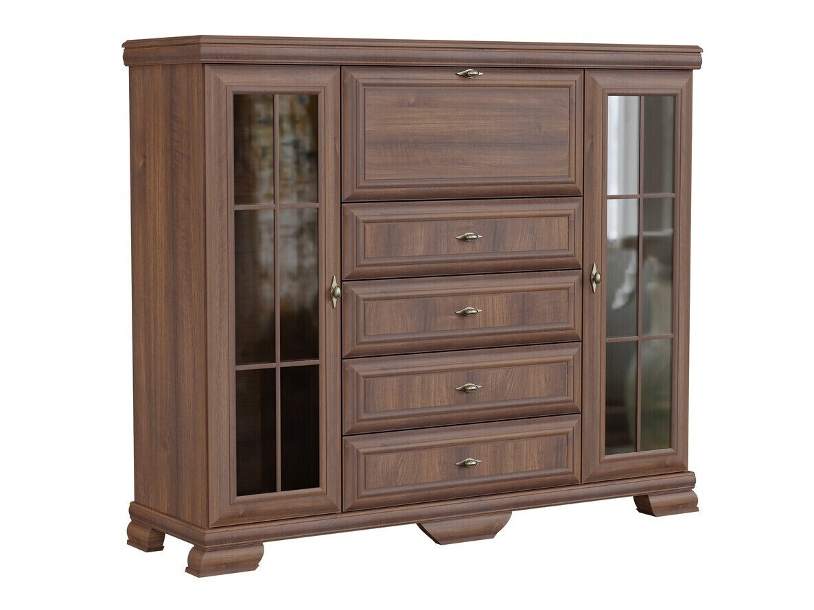 Svetainės komplektas Salmeru 117 (Samoa King Riešutas)