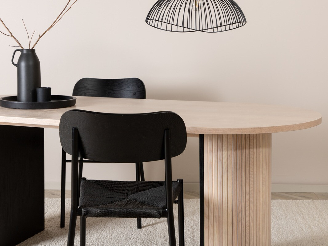 Stalas Dallas 1712 (Šviesus medis + Juoda)