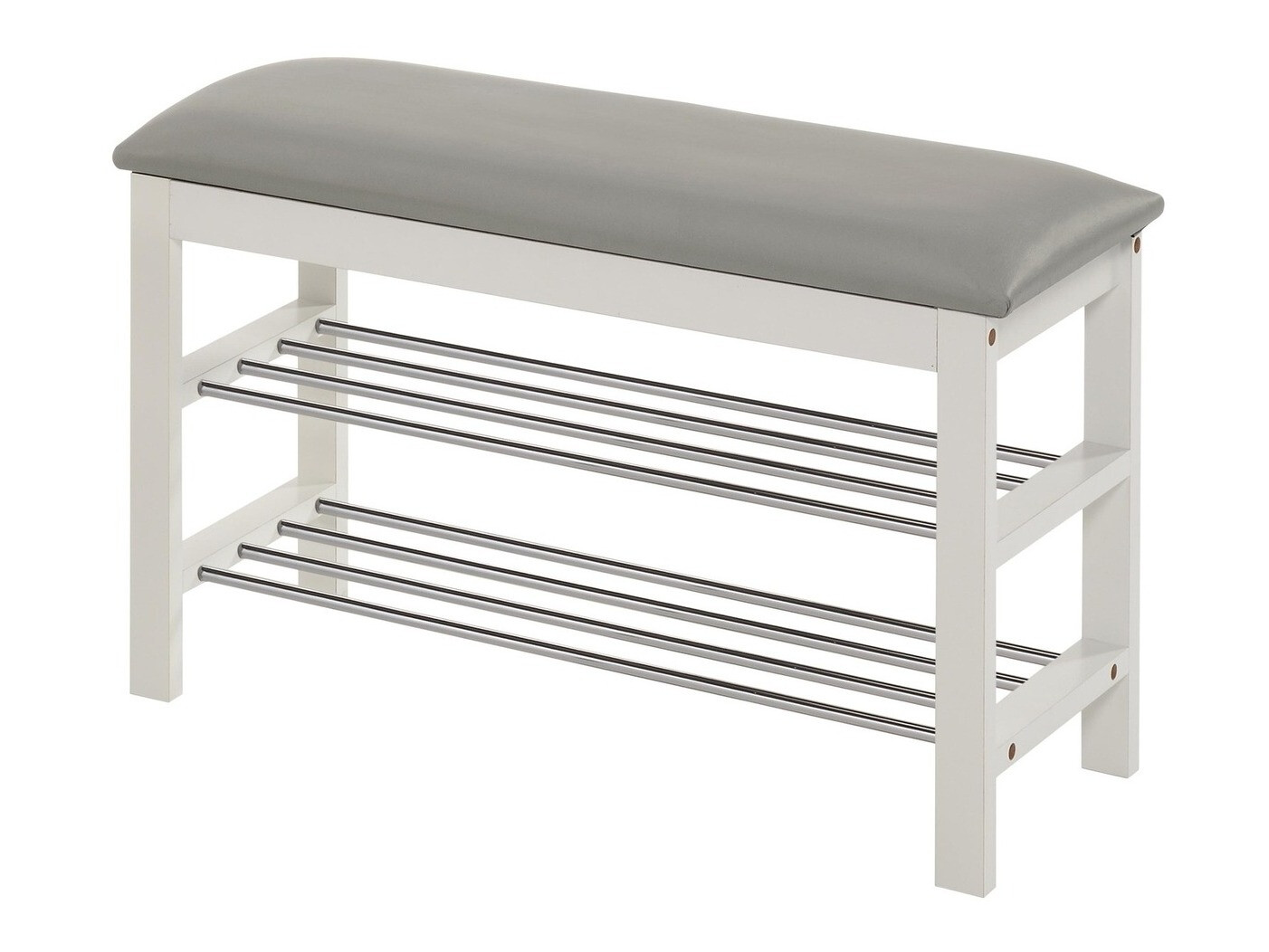 Pilkos prieškambario batų lentynos