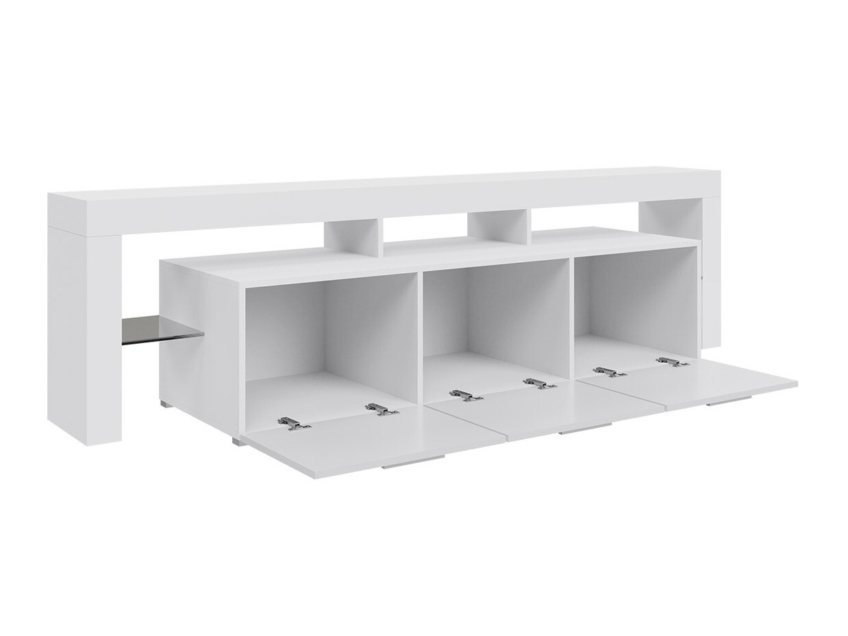 TV staliukas Arbor (Balta + Blizgi juoda)