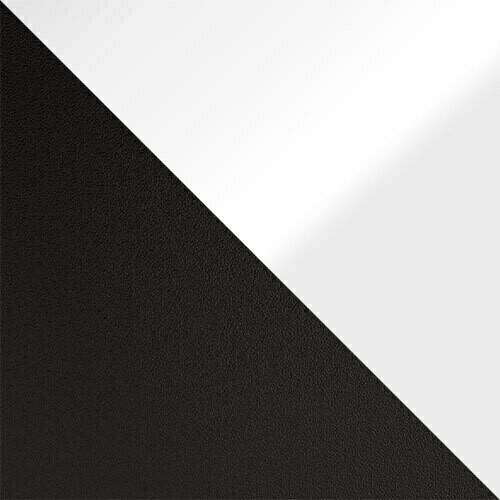 Žurnalinis staliukas Germantown 105 (Matinė juoda + Blizgi balta)