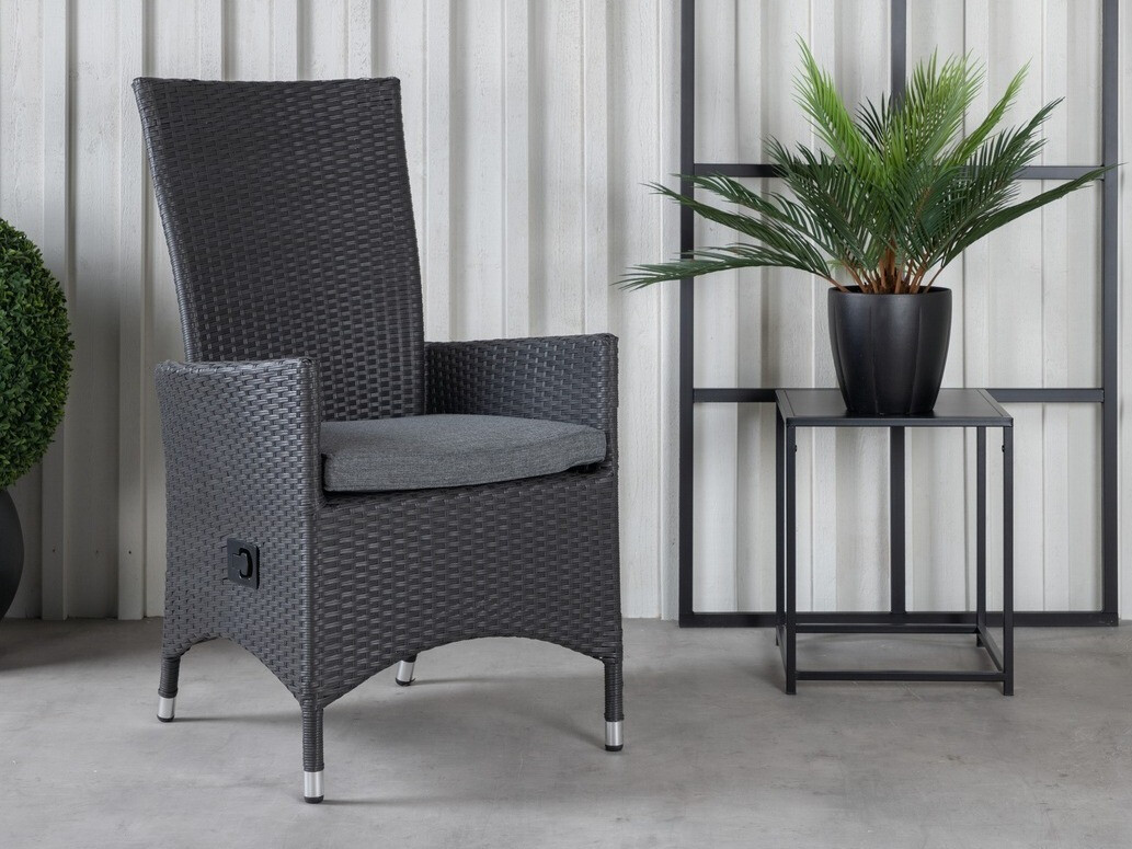 Lauko fotelis Dallas 735 (Juoda + Pilka)