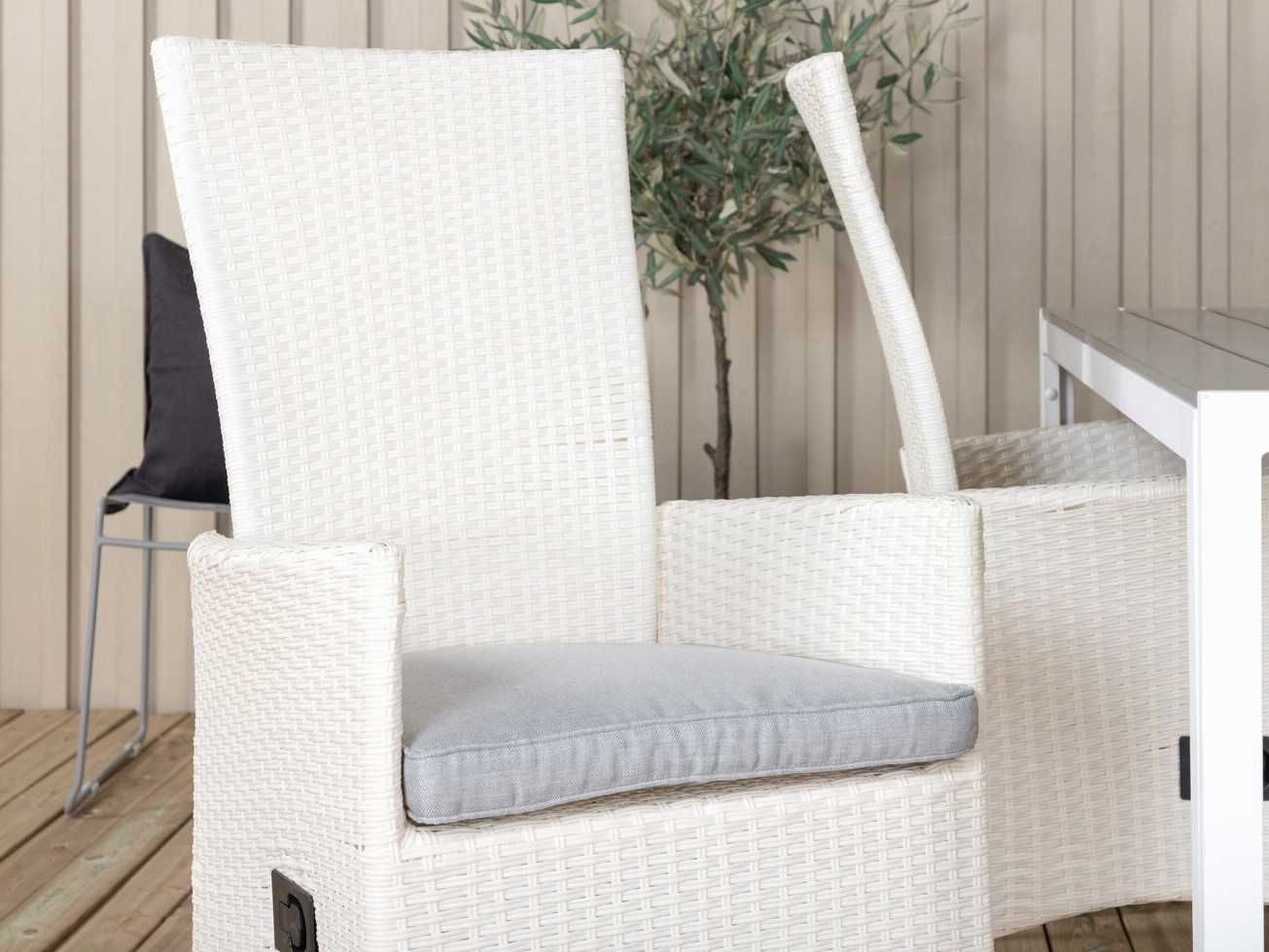 Stalo ir kėdžių komplektas Dallas 2255 (Balta + Pilka)