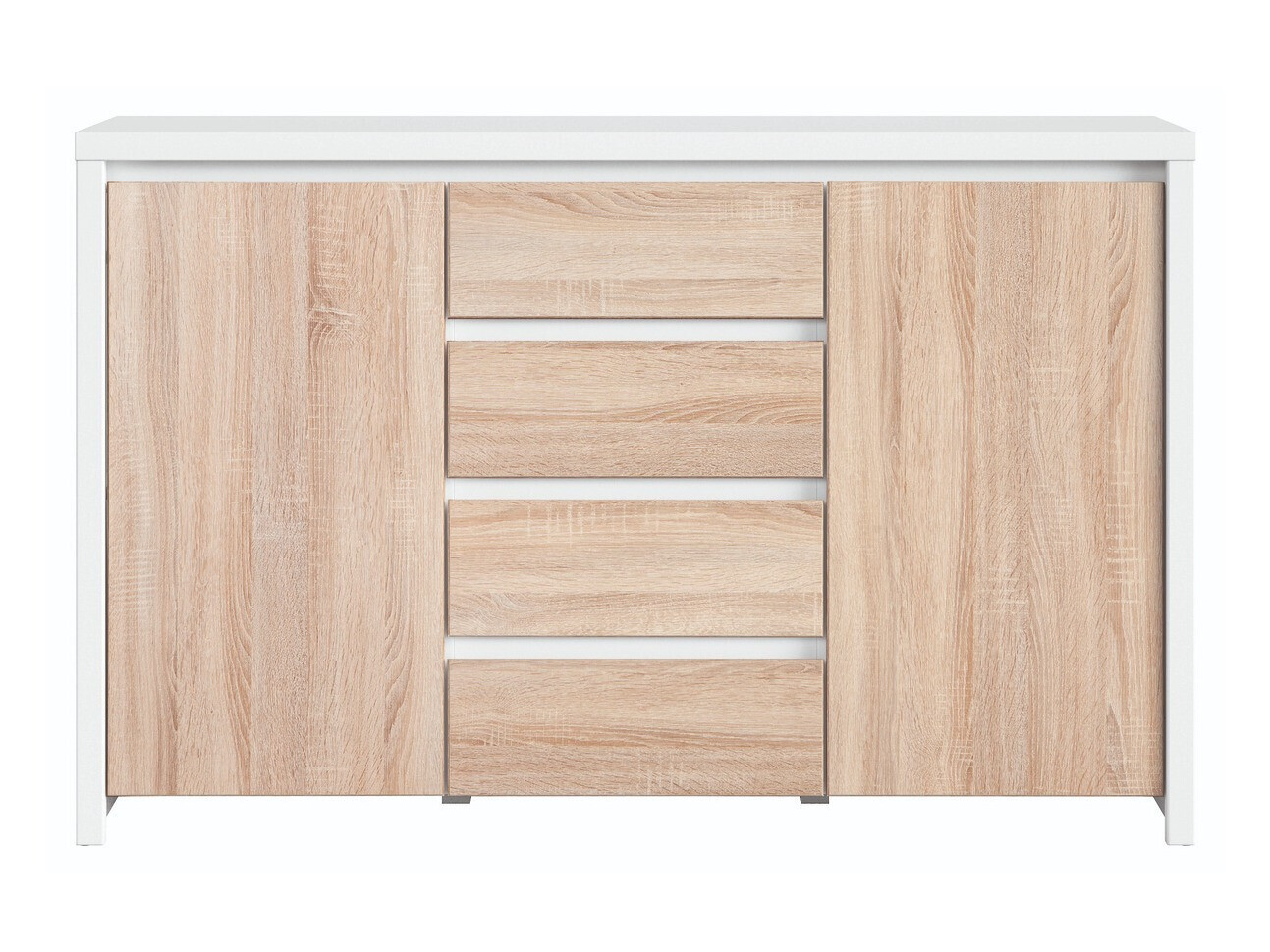 Komoda Nolroma 103 (Balta + Sonomos ąžuolas)