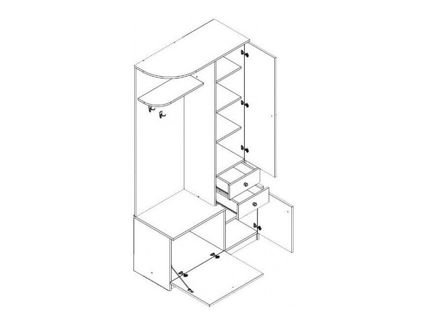 Prieškambario komplektas Murrieta 116 (Sonomos ąžuolas)