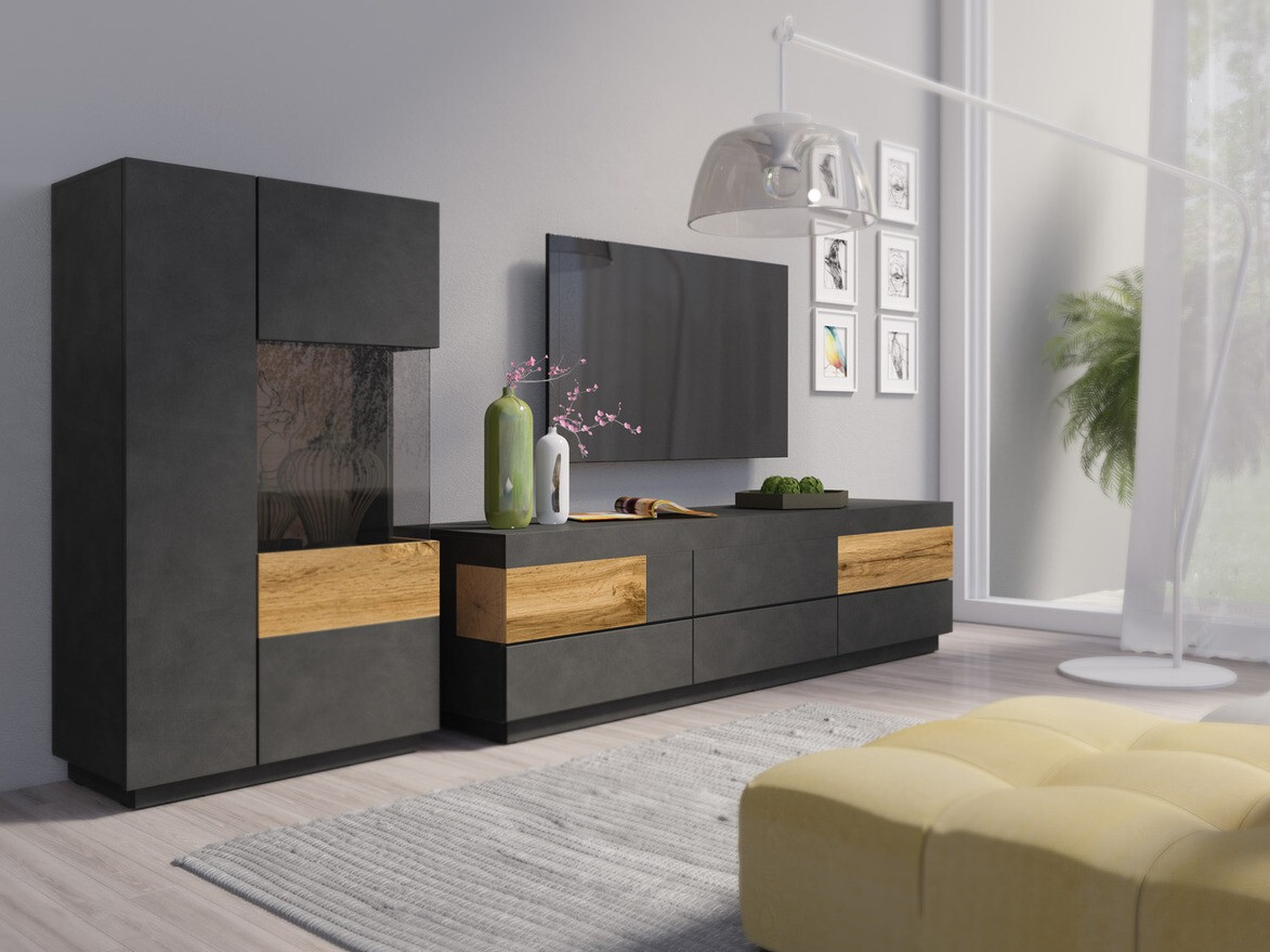 Spintelė Livlore 104 (Matera pilka + Votan ąžuolas)