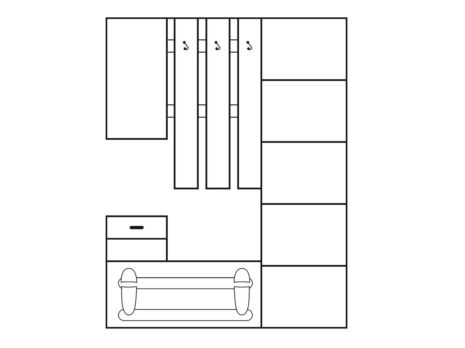 Prieškambario komplektas Gilroy 106 (Craft Tabaco ąžuolas + Kreminė)